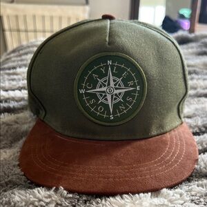 Stylish Green and Brown Compass Cap